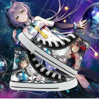 

High-Q Unisex Anime Cos Hatsune Miku VOCALOID plimsolls canvas shoes VOCALO Luo Tianyi LEON KAITO rope soled shoes Casual Shoes