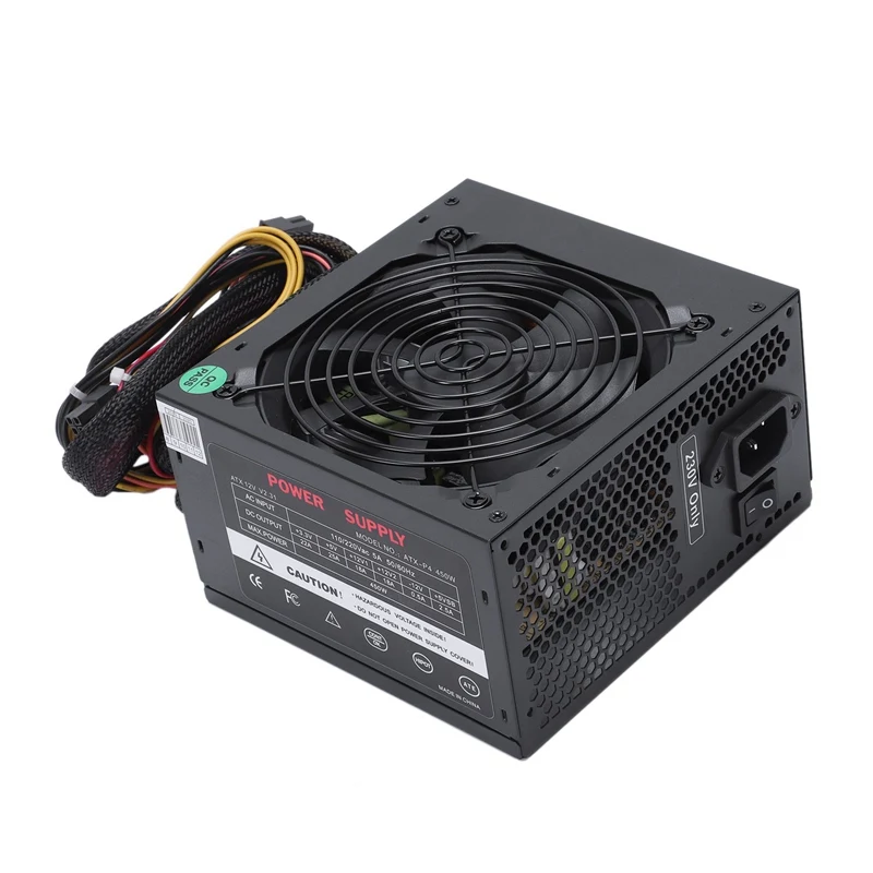 170-260V Макс 450W Питание Psu Pfc бесшумный вентилятор 24Pin 12V компьютер Sata консоль для ПК-игр с поддержкой Windows Питание для подходит для Intel, подходит для AMD компьютера