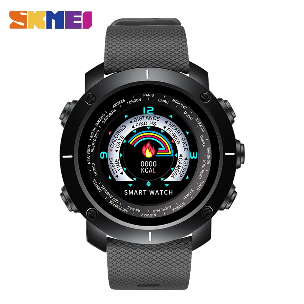 

SKMEI Smart Watch Pedometer Digital Casual Man Waterproof Remote Camera Heart Rate Monitor Woman Wristwatch Relogio Masculino