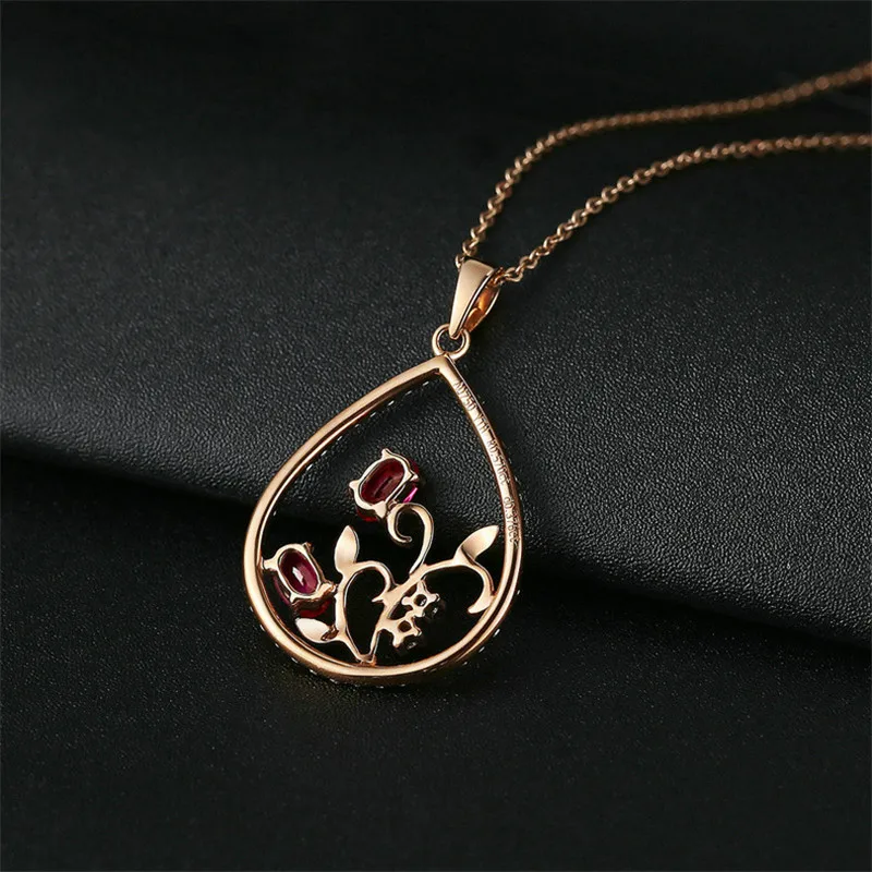Ожерелье MOONROCY розовое капля золотистого цвета|jewelry wholesale|wholesale jewelrynecklace chokers |