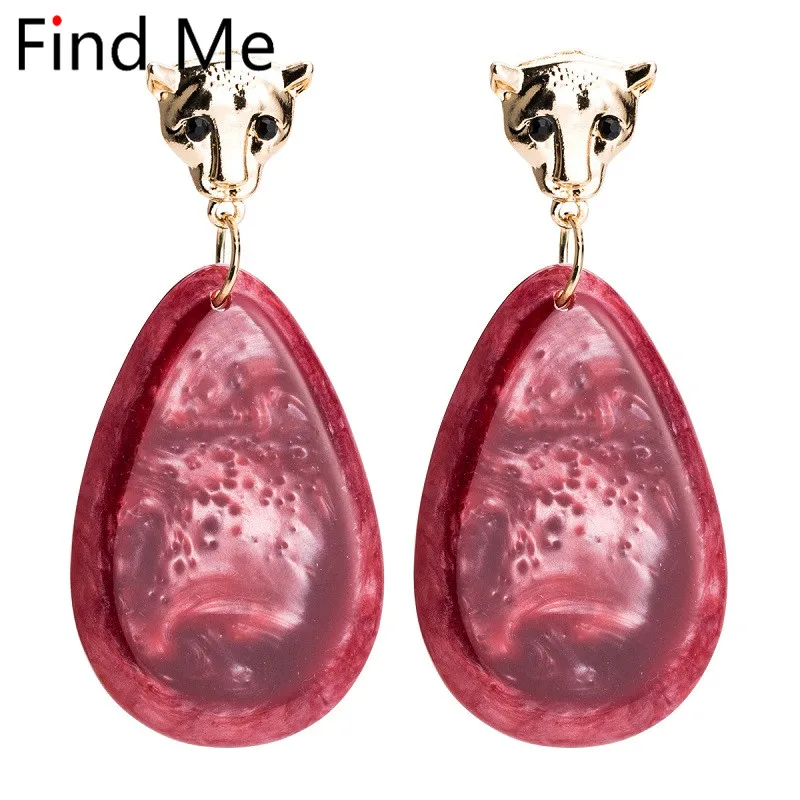 

Find Me 2019 new brand Fashion Alloy acetate plate Drop Earrings For Women Jewelry geometric animal Dangle Earrings wholesale