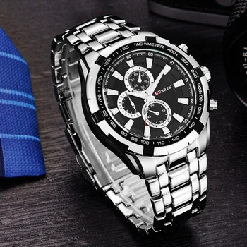 

Fancy Watches Luxury Mens Sport CURREN 8023 Man Watch Top Brand Waterproof Stainless Steel Man Quartz Relogio Masculino