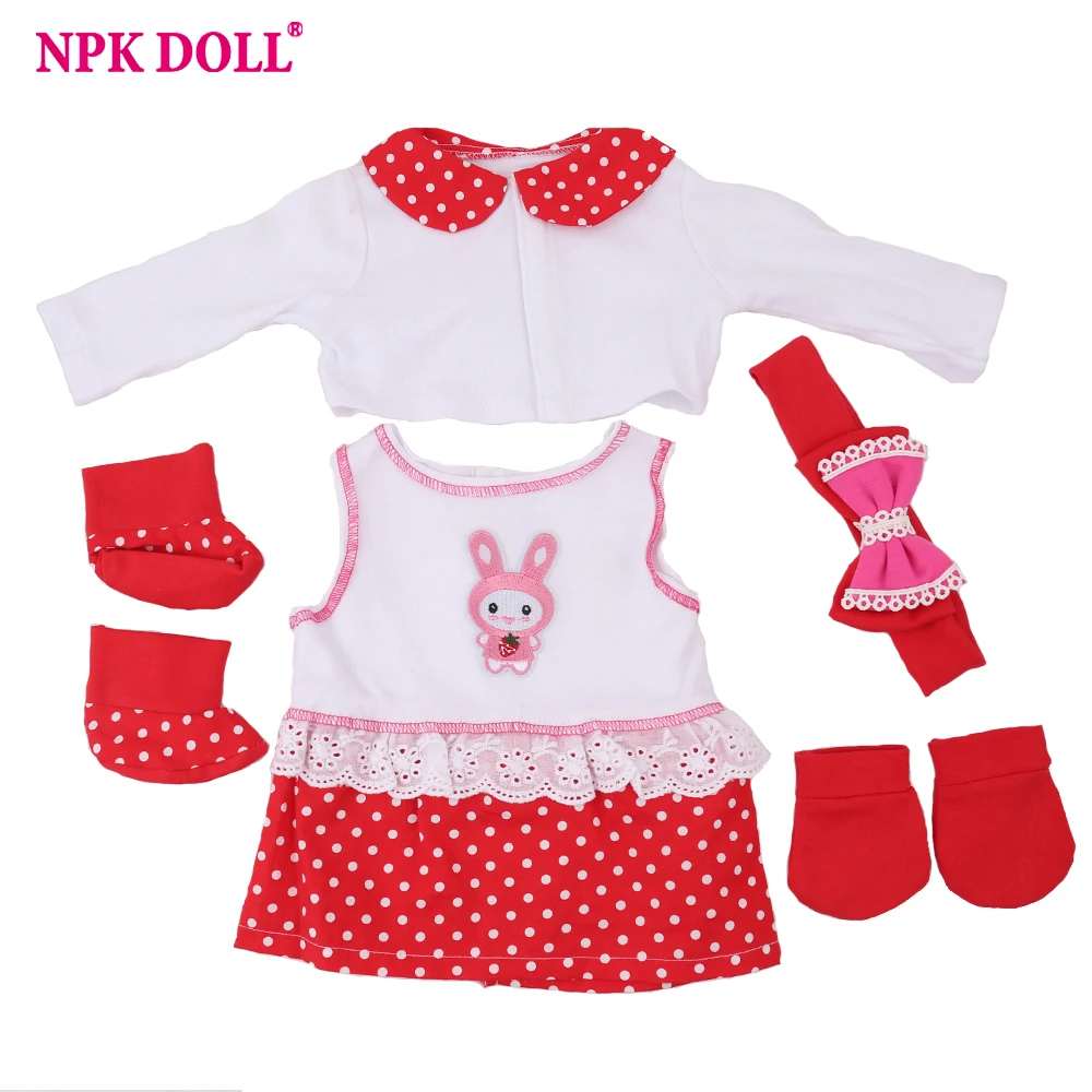 Одежда для новорожденных от 0 до 3 месяцев кукольный наряд Reborn Baby Dolls красные и