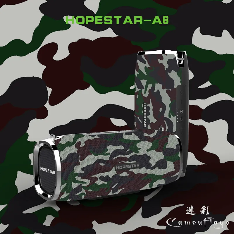 Hopestar A6 Bluetooth динамик музыкальная Колонка стерео Бас Сабвуфер Водонепроницаемая уличная переносная Беспроводная Громкая колонка - Цвет: camouflage