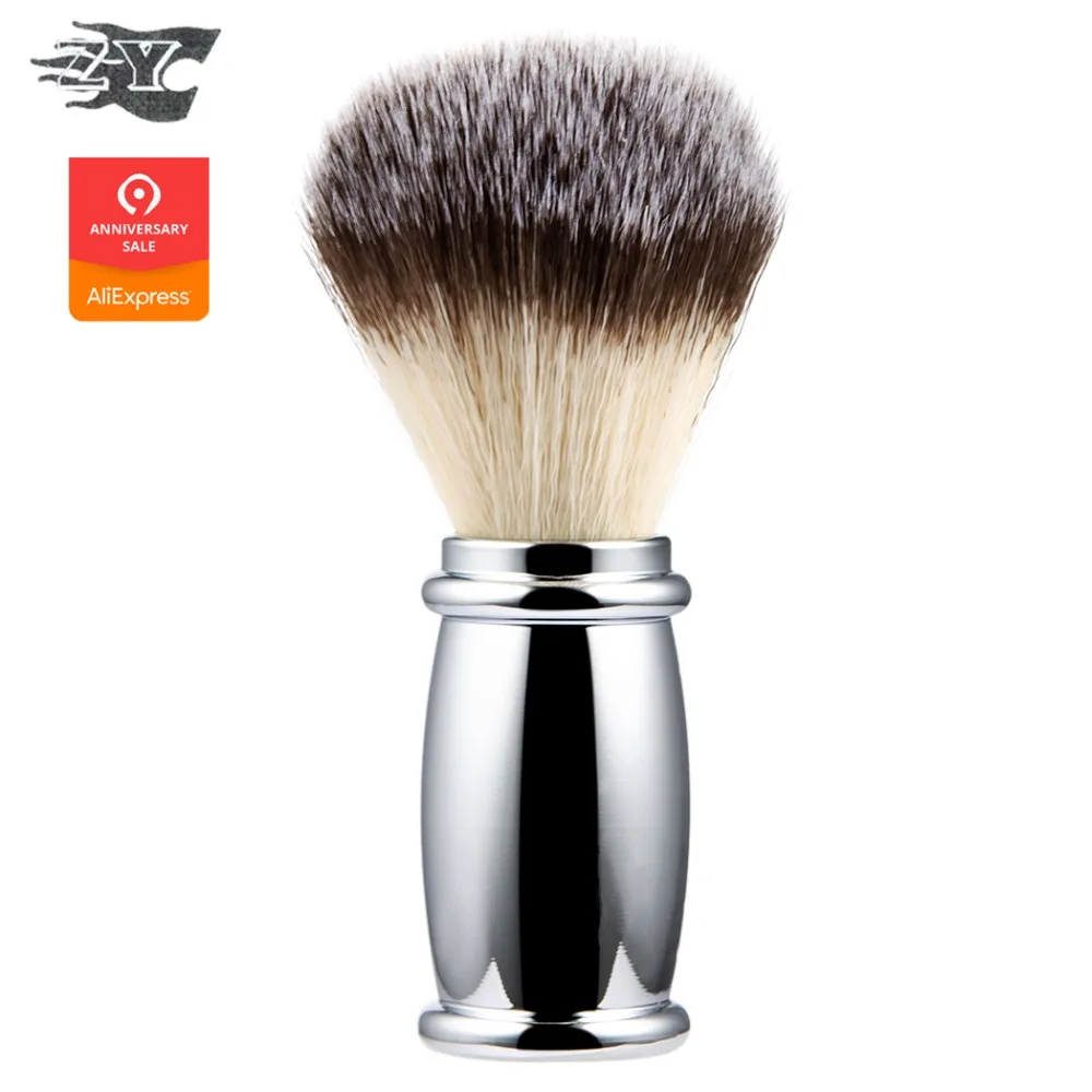 Zy 18mm Hair Knot Men Barber Shaving Brush Synthetic Hair Beard Brushes For Barber Shop Support