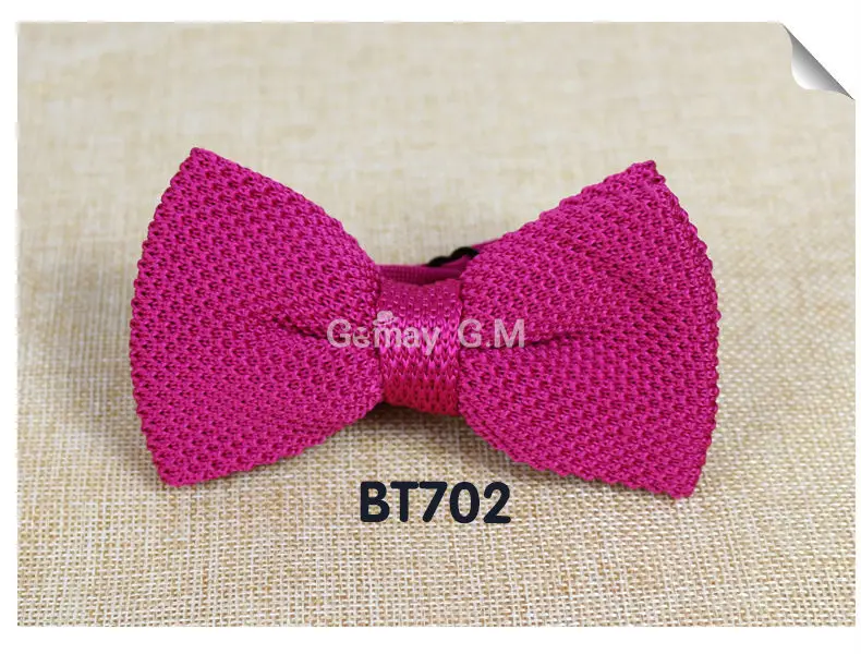 New Men Solid Knitted Bowtie Bow Tie for Mens Pre-Tied Adjustable Knit Bowtie 20 colors Free shipping