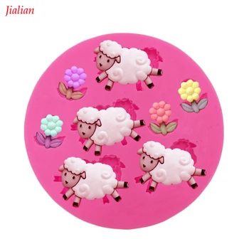 

Angel Wings Food grade fondant cake silicone mold Sheep flowers Shape polymer clay chocolate pastry making decoration tools 0125