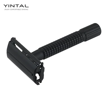 

Men's Manual Double Edge Razor Brass Grid Anti-skid Handle Women Shaving Hair Removal Tool