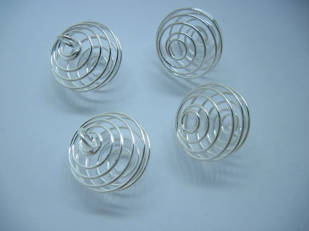 20pcs Spiral Bead Cages Pendants Findings 25mm Jewellery Diy Finding