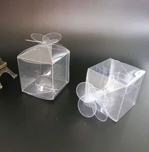 4.5cm candy box bag chocolate clear gift package for Birthday Wedding Party Decor supplies DIY baby shower plastic petal Wh
