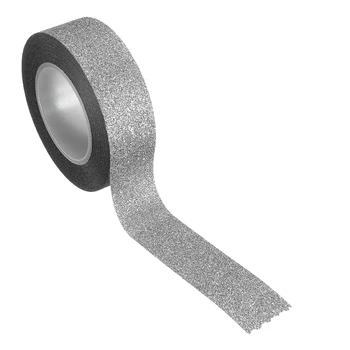 

2 x 10M Glitter Washi Tape Stick Self Adhesive Decorative Craft DIY Paper silver