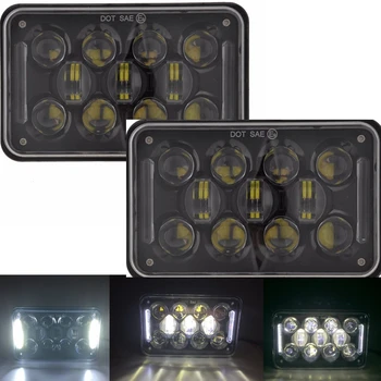 

DRL 4x6inch 4D Lens Rectangular Projector 60w LED Headlights with DOT Emark For Peterbilt Kenworth T800 T400 T600 W900B/L Trucks
