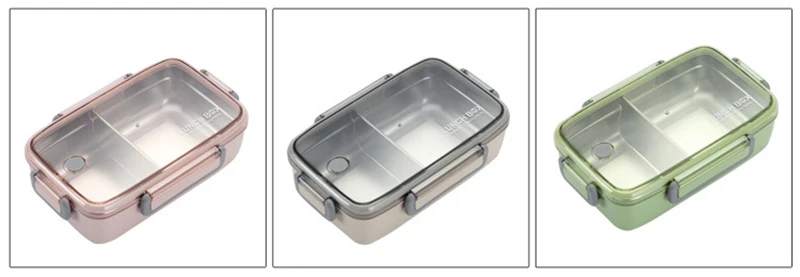 TUUTH New Stainless Steel Lunch Box Independent Lattice For Kids Bento Box Portable Leak-Proof Bento Lunch Box Food Container A8