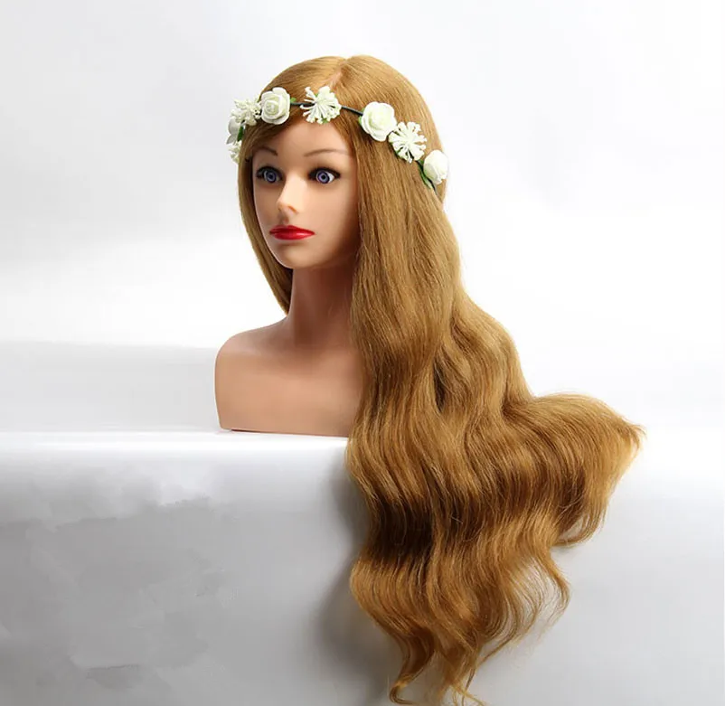 Новинка настоящие волосы манекен голова кукла 2" блонд отличное качество натуральные волосы Парикмахерские куклы голова для салона красоты
