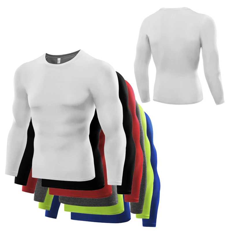 

New Long Sleeve Sport Shirt Men Quick Dry Running T-shirts Gym Clothing Fitness Top Mens Compression Shirt Long Sleeve Tight Top