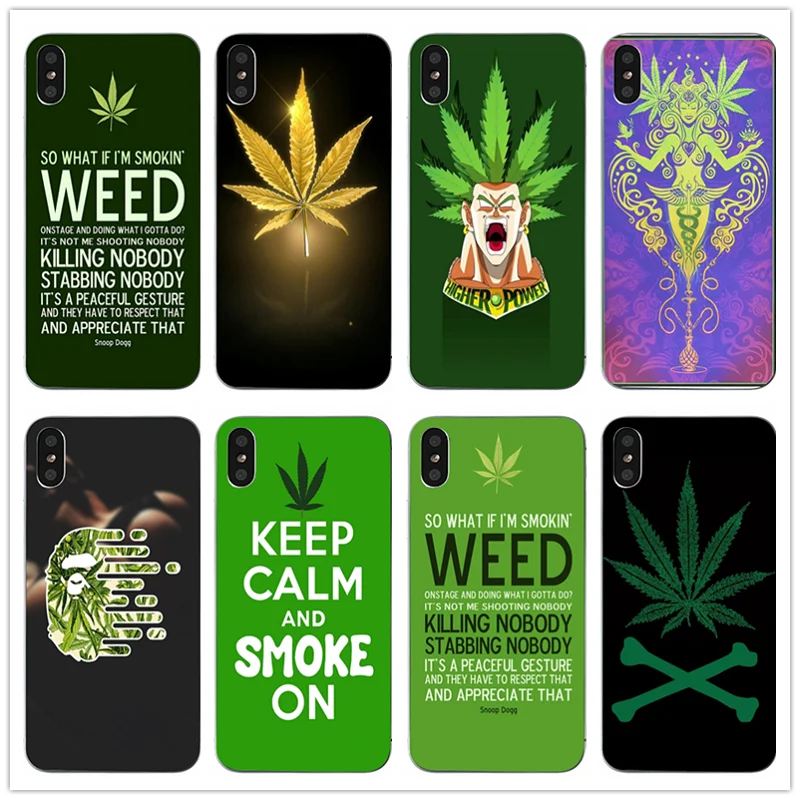 Weed Leaf Grass Huf Soft TPU Silicone Mobile Phone Cases Cover for