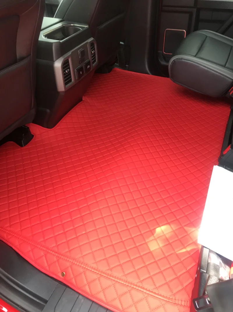 Lsrtw2017 волокна кожаные автомобильные коврики для ford F-series F150 F-150 2009 2010 2011 2012 2013 - Название цвета: red