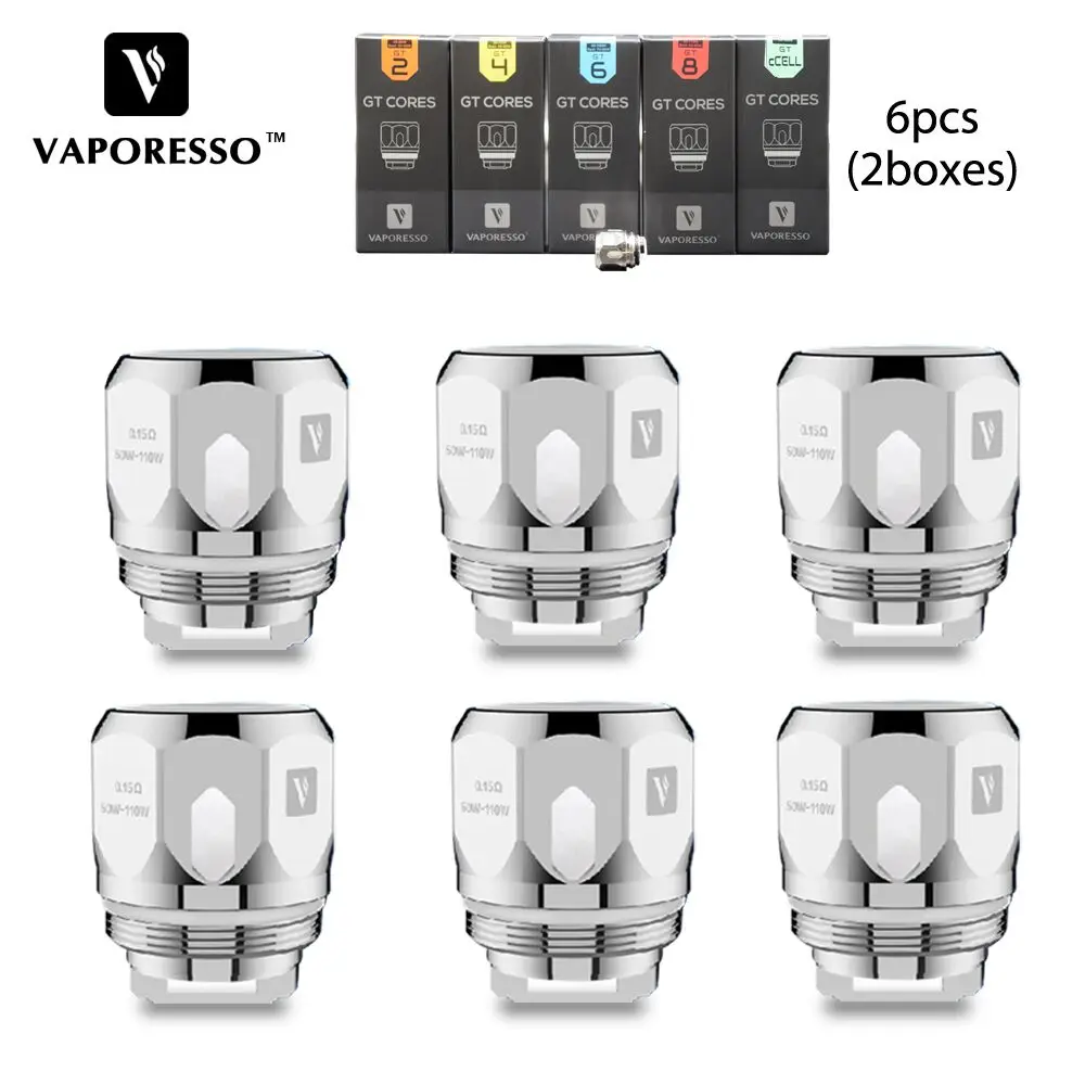 

Original VAPORESSO GT4 GT8 Core Coil for NRG Tank / Revenger Replacement Atomizer Coil Head 0.15ohm 30-65W 60-110W