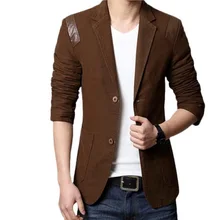 Модная мужская одежда на весну и осень, повседневный приталенный Блейзер, кожаные Лоскутные костюмы больших размеров, куртка, Vetement Homme M-6XL