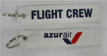 

Flight Crew Azurair Embroidery Keychain Keyring Key Ring Key Chain Key FOB Embroidered Key Chain