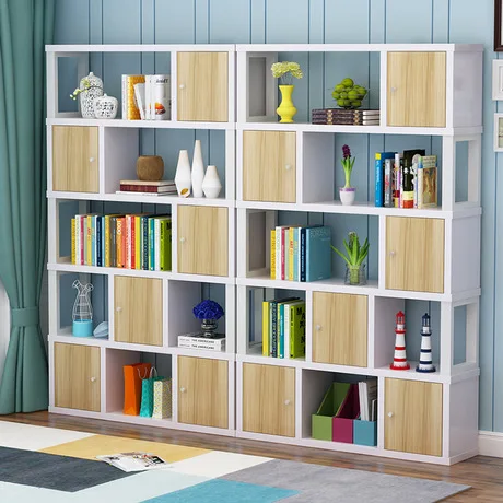 Книжный шкаф гостиная мебель для дома стальная деревянная Книжная Полка Стеллаж для хранения шкафчик Дисплей книжный Стенд Современный мульти размер