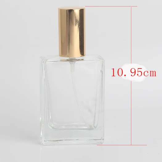 Jxcaih 1 шт., розничная, 30 мл, квадратная стеклянная бутылка-спрей для духов, многоразовая бутылка, Золотая и серебристая прозрачная бутылка - Цвет: Золотой