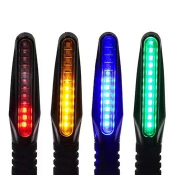 

2PCS Motorcycle Turn Signals Light Flowing Water Blinker Lamp Motorbike Indicator Tail Flasher Motorcycle Led Light