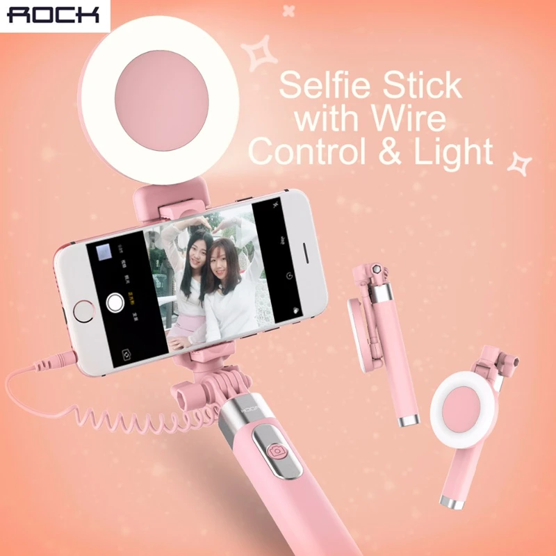 Rock Wire Control Self Timer Stick LCD Flash View Finder