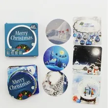 2 штуки в упаковке, стикер, много стилей, Рождество, пейзаж, печать, наклейка, упаковка, украшение, Рождество, печать, наклейка