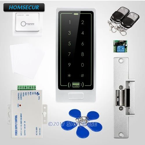 HOMSECUR Waterproof Metal Case Access Control IC Reader System+NO Strike Lock цена HOMSECUR Waterproof Metal Case Access Control IC Reader System+NO Strike Lock цены онлайн