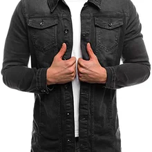 Мужская Осенняя зимняя винтажная джинсовая куртка с длинным рукавом, верхняя одежда, весенние мужские куртки