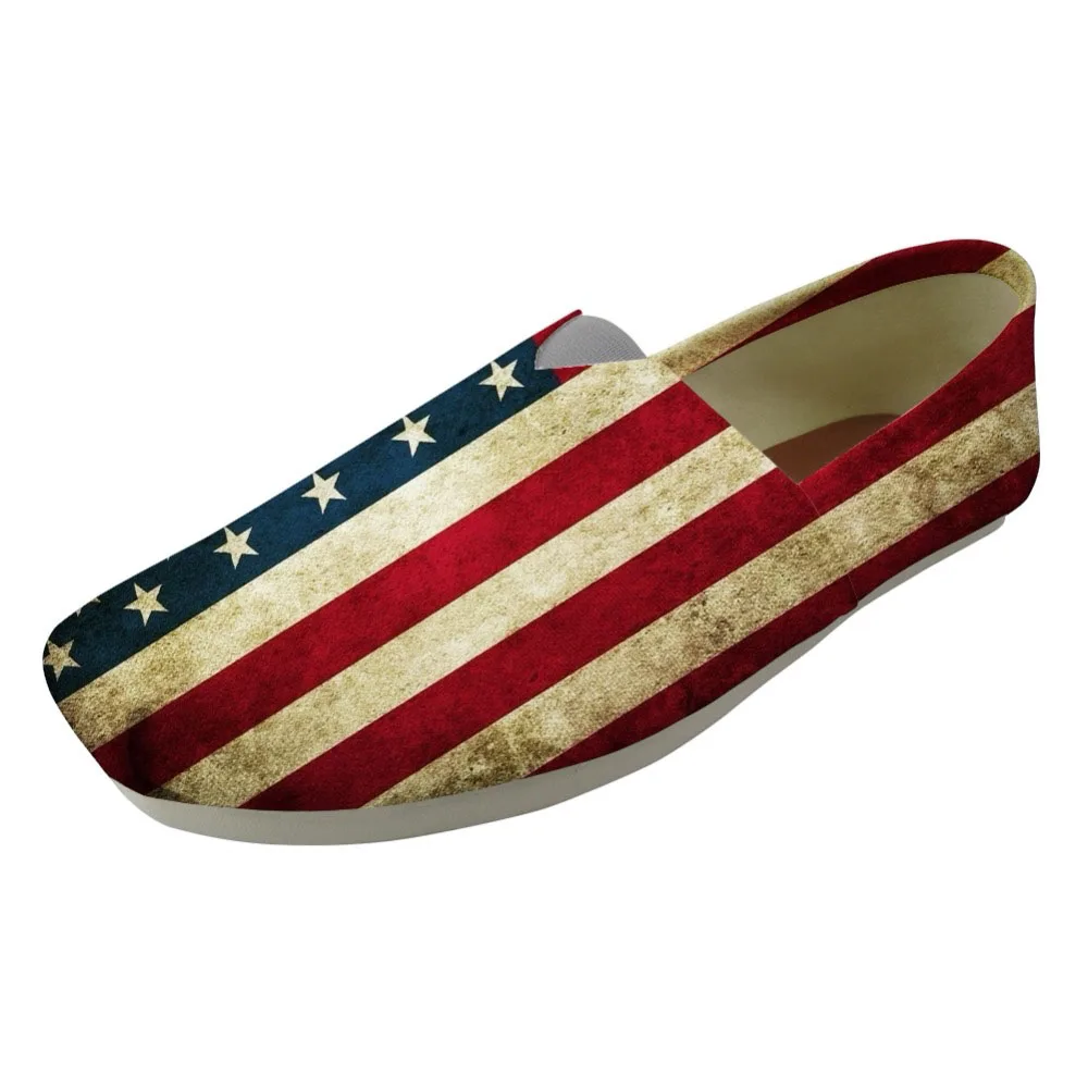 

NOISYDESIGNS Loafers Women Casual Light Flat Shoes Retro USA UK Flags Pattern Spring Summer Women Beach Lazy Canvas Shoes 2018