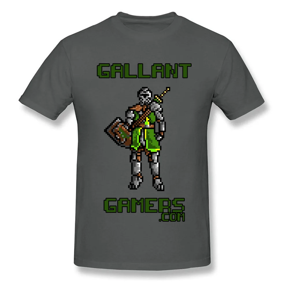 Fitted Men T-shirts 8Bit Knight Classic Tops Tees 100% Cotton Short Sleeve Printing Tops & Tees Round Neck Drop Shipping 8Bit Knight carbon