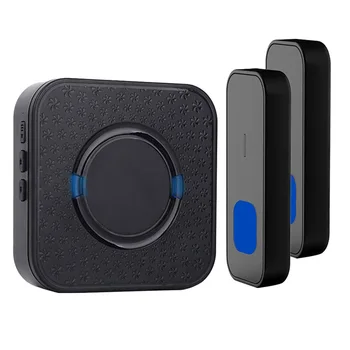 

Wireless Door Bell Kits Waterproof Dustproof IP55 Easy Installation for Home Security US Plug EM88