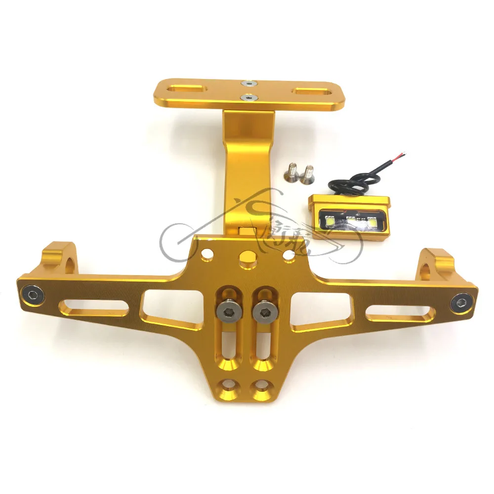 

Free shipping CNC Motorcycle Adjustable Angle Aluminum License Number Plate Frame Holder Bracket for KTM kawasaki z750