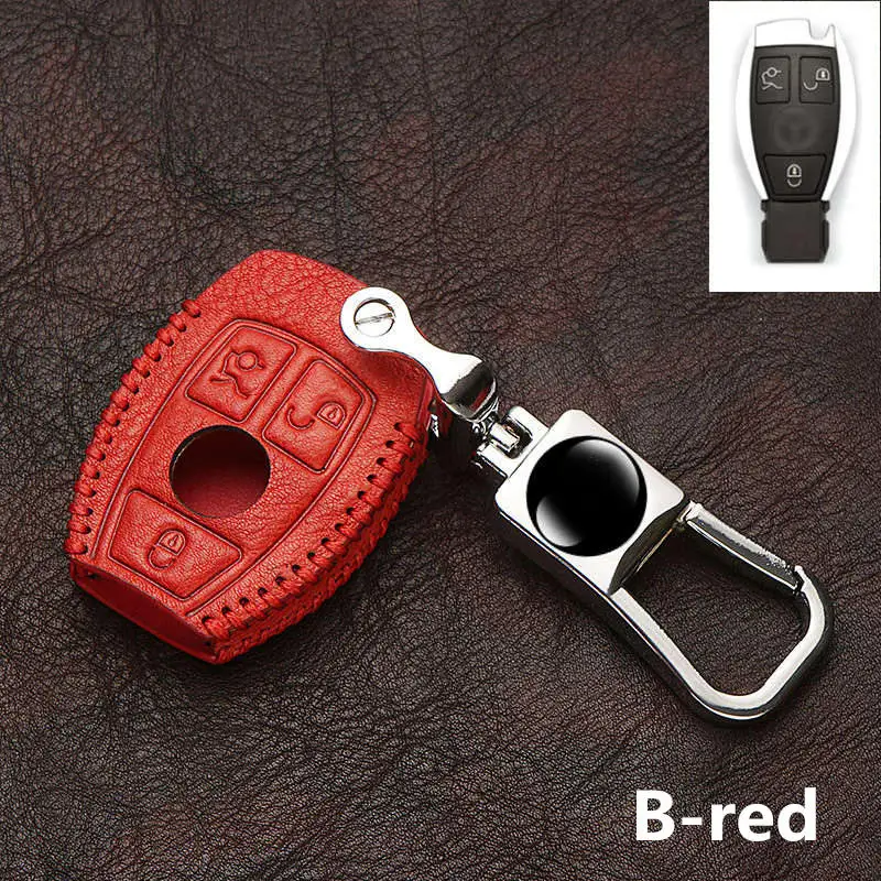 Genuine Leather key case cover Key protect shell holder for Mercedes benz A B R G Class GLK GLA w204 W251 W463 W176 Retro | Автомобили и