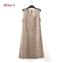stretchable new fashion women summer dress sleeveless gray casual dresses wild plus size dress party evening elegant vestidos