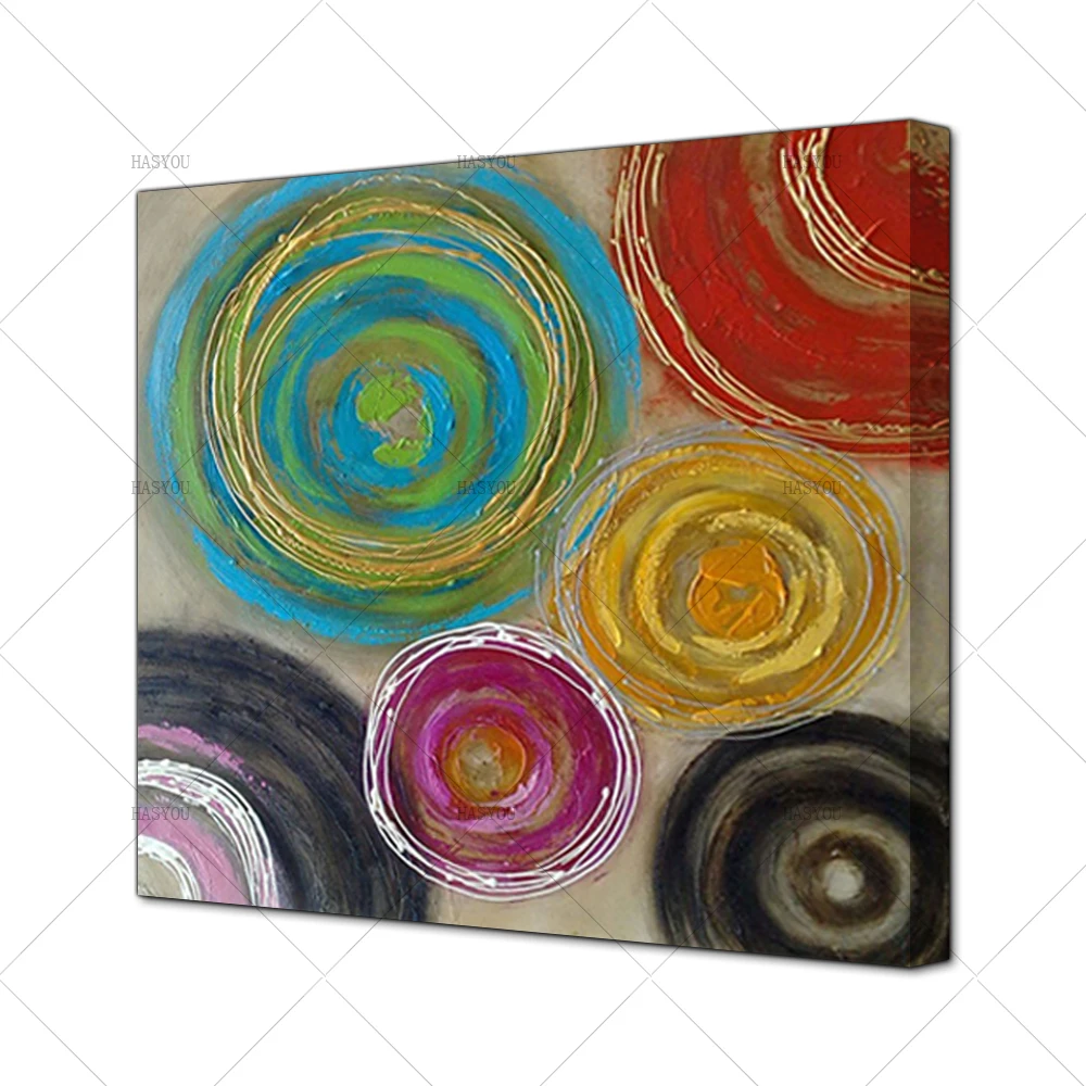 Large-Handpainted-Abstract-Modern-Colorful-Spot-Circles-Oil-Painting-On-Canvas-Hand-Made-Painting-For-Living (9)