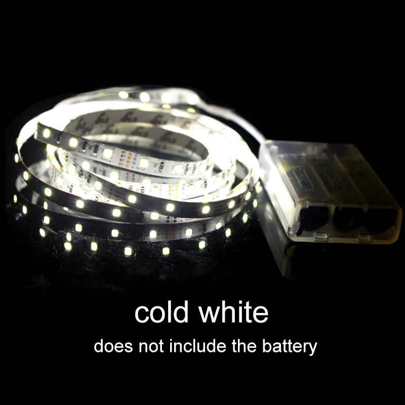 Светодиодная лента с питанием от аккумулятора 3528 smd AA 1 м/2 м/3 м/4 м/5 м гибкая