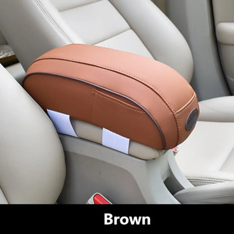 

Universal Car Armrest Box Hand Supports Cover Leather Memory Cotton Auto Center Console Increase Padding Cushion Card Storage