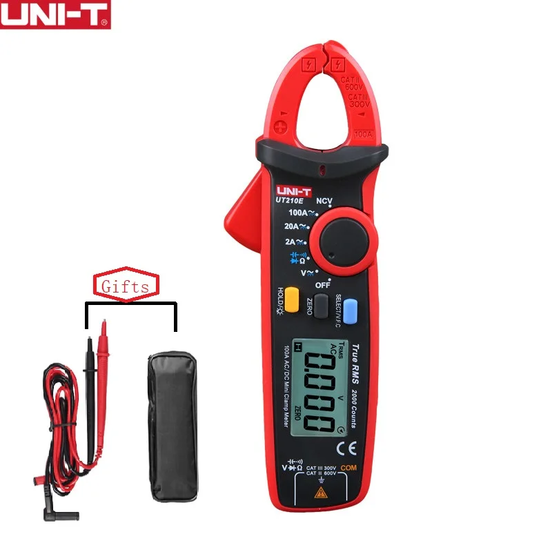 UNI T UT210E Мини цифровые клещи AC/DC напряжение Автоматический диапазон емкость