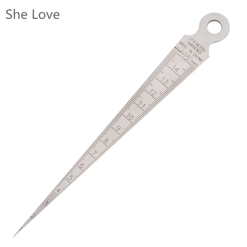 

Useful Gap Hole Taper Gauge Metric 1-15mm Stainless Wedge feeler Measure Tool