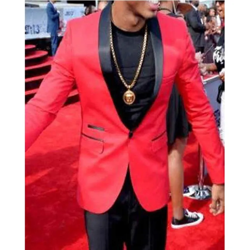 black and red mens outfit