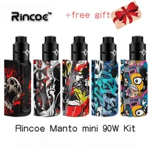 Kit vape Rincoe Manto mini RDA 90W kit powered by Single 18650 cell Electronic cigarette kit vapor storm eco pro mechman 228 w