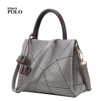 

Best Special Offer New Bucket Quality Genuine Leather Women Handbags 2018 Brand Tote Bag Plaid Top-handle Famous Designer Totes