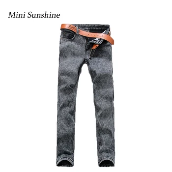 

Fashion Men Korean Style Jeans New Stretch Male Clothing Pencil Pants Black Long Denim Trousers Straight Jeans Males z10