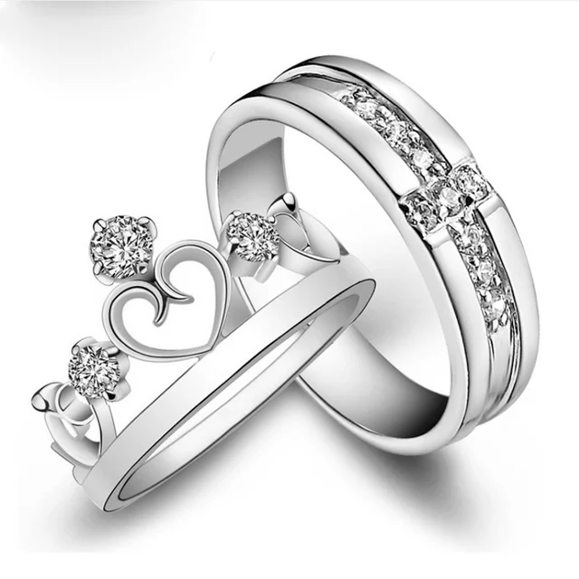 Buy 1 Pair New Lovers Rings for Womens Mens Boys Girls