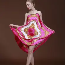 High Quality Silk Nightgown Women Sexy Spaghetti Strap Flower Lingerie Dress Sleepwear Sleepshirts Long Nightgown for Women