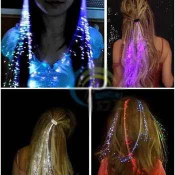 

1PCS LED Hair Braid Christmas Toys Glowing Blinking Hair Clip Flash LED Braid Party Luminous New Year Toys For Children Kids
