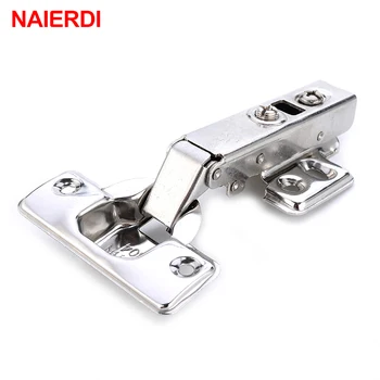 NAIERDI C Series Hinge Stainless Steel Door Hydraulic Hinges Damper Buffer Soft Close For Cabinet Cupboard Furniture Hardware universal furniture door cupborad cabinet hinge zinc alloy soft close lift up stay support damper used for upturning fuli